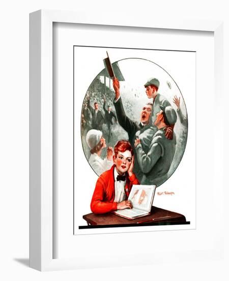 "Daydreams of Baseball,"May 9, 1925-Robert Robinson-Framed Giclee Print