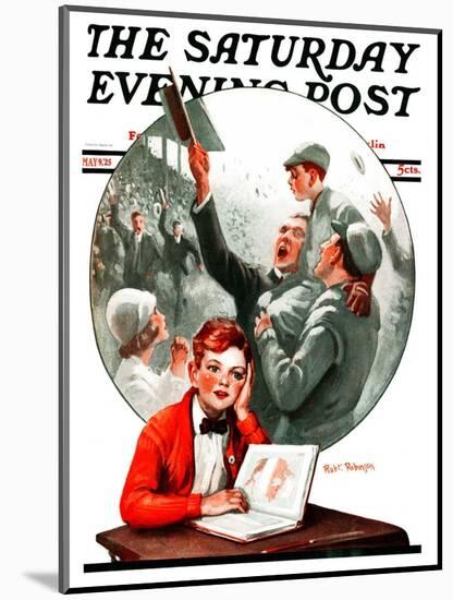 "Daydreams of Baseball," Saturday Evening Post Cover, May 9, 1925-Robert Robinson-Mounted Giclee Print