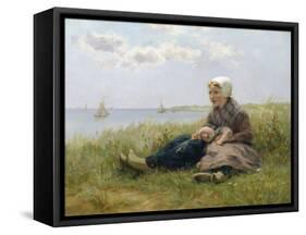 Daydreams on the Sea Shore-Edith Hume-Framed Stretched Canvas