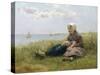 Daydreams on the Sea Shore-Edith Hume-Stretched Canvas