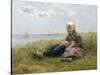 Daydreams on the Sea Shore-Edith Hume-Stretched Canvas