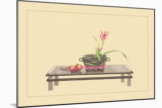 Daylily and Pomegranate-Sofu Teshigahara-Mounted Art Print