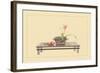 Daylily and Pomegranate-Sofu Teshigahara-Framed Art Print