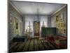 Dayroom with Blue and Yellow Decorated Lozenge Wallpaper, Austria, 19th Century-null-Mounted Giclee Print
