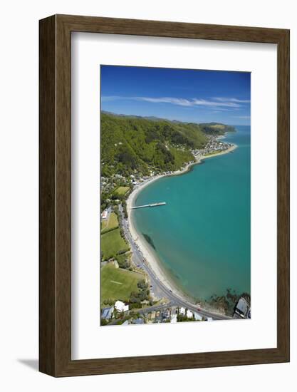 Days Bay, Eastbourne and Wellington Harbour, Wellington, New Zealand-David Wall-Framed Photographic Print