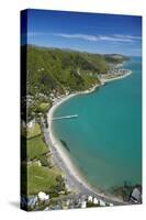 Days Bay, Eastbourne and Wellington Harbour, Wellington, New Zealand-David Wall-Stretched Canvas