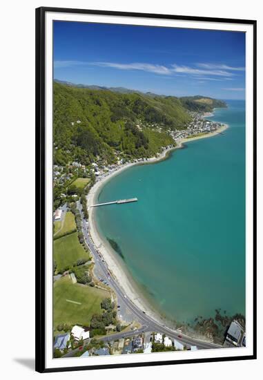 Days Bay, Eastbourne and Wellington Harbour, Wellington, New Zealand-David Wall-Framed Premium Photographic Print