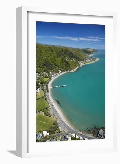 Days Bay, Eastbourne and Wellington Harbour, Wellington, New Zealand-David Wall-Framed Photographic Print