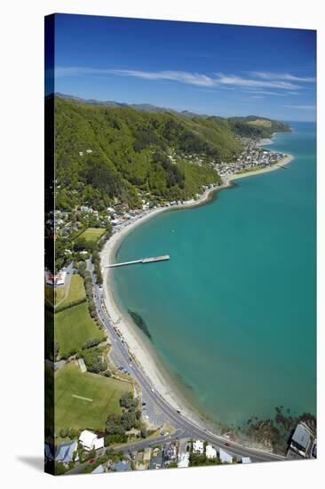 Days Bay, Eastbourne and Wellington Harbour, Wellington, New Zealand-David Wall-Stretched Canvas