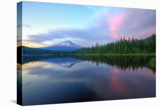 Days End at Trillium Lake, Mount Hood-Vincent James-Stretched Canvas