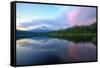 Days End at Trillium Lake, Mount Hood-Vincent James-Framed Stretched Canvas