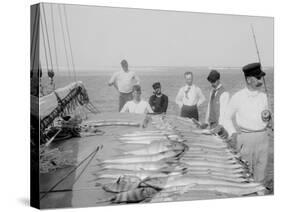 Days Fishing, Palm Beach, Fla.-null-Stretched Canvas