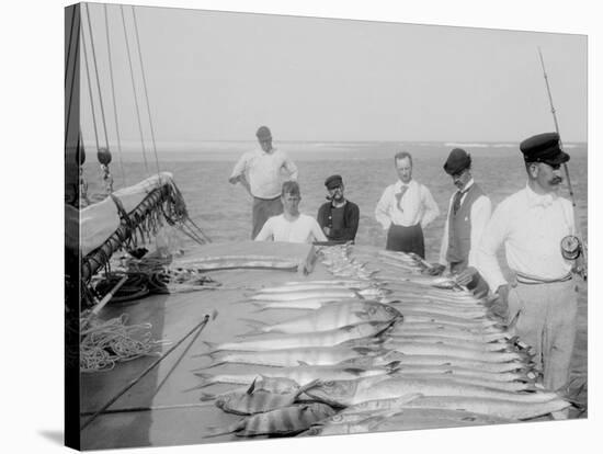 Days Fishing, Palm Beach, Fla.-null-Stretched Canvas