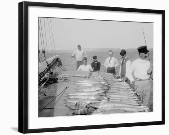 Days Fishing, Palm Beach, Fla.-null-Framed Photo