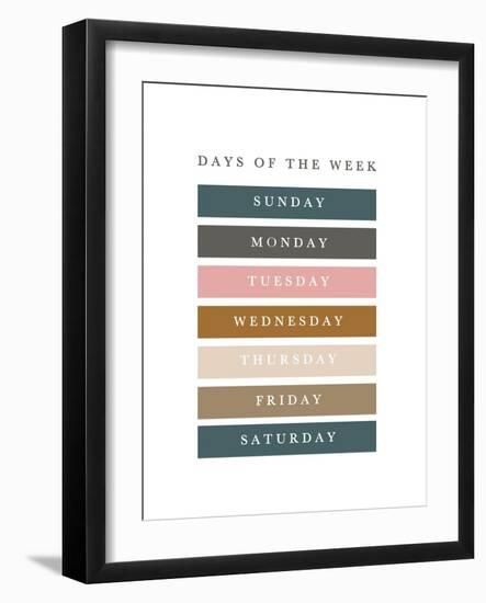 Days of the Week Fall Gems-Leah Straatsma-Framed Art Print