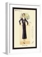 Daytime Dress in Navy-null-Framed Art Print