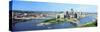 Daytime Skyline with the Delaware River, Pittsburg-null-Stretched Canvas