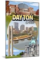 Dayton, Ohio - Montage Scenes-Lantern Press-Mounted Art Print