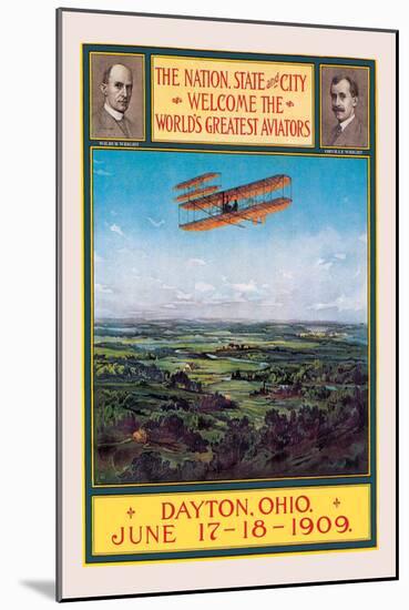 Dayton, Ohio Welcomes the Wright Brothers-null-Mounted Art Print