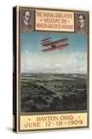 Dayton, Ohio - Wright Brothers Plane, 1st Flight Promotional Poster-Lantern Press-Stretched Canvas