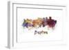 Dayton Skyline in Watercolor-paulrommer-Framed Art Print