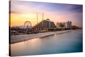 Daytona Beach, Florida, USA Beachfront Skyline.-SeanPavonePhoto-Stretched Canvas