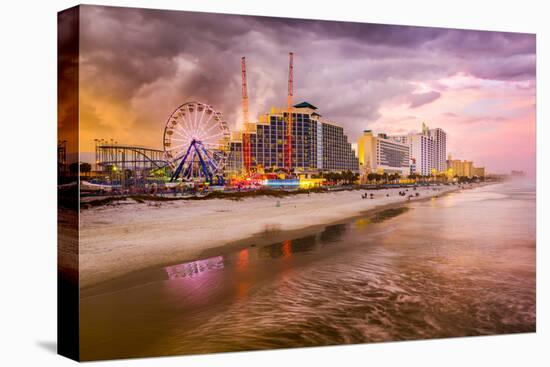 Daytona Beach, Florida, USA Beachfront Skyline.-SeanPavonePhoto-Stretched Canvas