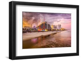 Daytona Beach, Florida, USA Beachfront Skyline.-SeanPavonePhoto-Framed Photographic Print