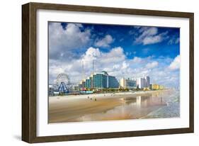 Daytona Beach, Florida, USA Beachfront Skyline.-SeanPavonePhoto-Framed Photographic Print