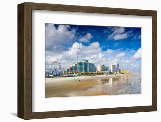 Daytona Beach, Florida, USA Beachfront Skyline.-SeanPavonePhoto-Framed Photographic Print