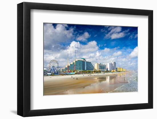 Daytona Beach, Florida, USA Beachfront Skyline.-SeanPavonePhoto-Framed Photographic Print