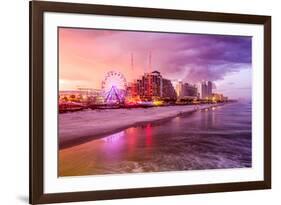 Daytona Beach, Florida, USA Beachfront Skyline.-SeanPavonePhoto-Framed Photographic Print
