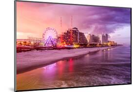 Daytona Beach, Florida, USA Beachfront Skyline.-SeanPavonePhoto-Mounted Photographic Print