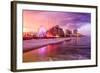 Daytona Beach, Florida, USA Beachfront Skyline.-SeanPavonePhoto-Framed Photographic Print