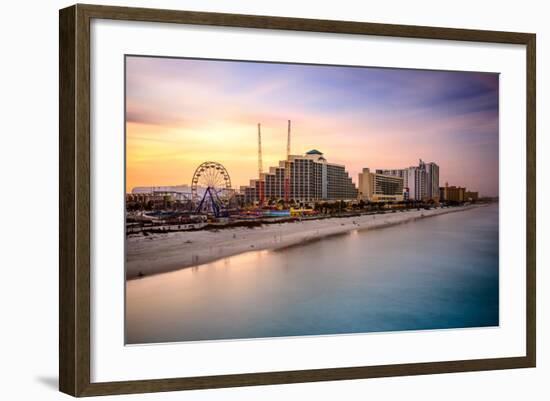 Daytona Beach, Florida, USA Beachfront Skyline.-SeanPavonePhoto-Framed Photographic Print