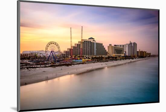 Daytona Beach, Florida, USA Beachfront Skyline.-SeanPavonePhoto-Mounted Photographic Print