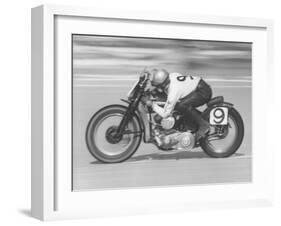 Daytona Beach Motorcycle Races-Joe Scherschel-Framed Photographic Print