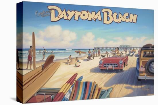 Daytona Beach-Kerne Erickson-Stretched Canvas