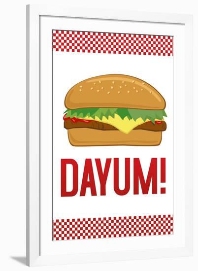 Dayum! Cheeseburger-null-Framed Art Print