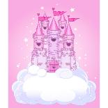 Illustration of a Fairy Tale Princess Castle in the Sky. Raster Version.-Dazdraperma-Framed Art Print