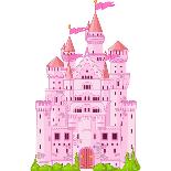 Illustration of a Fairy Tale Princess Castle in the Sky. Raster Version.-Dazdraperma-Art Print