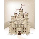 Illustration of a Fairy Tale Princess Castle in the Sky. Raster Version.-Dazdraperma-Framed Art Print