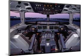 DC-10 McDonnell Douglas Cockpit-null-Mounted Art Print