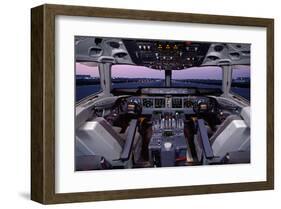 DC-10 McDonnell Douglas Cockpit-null-Framed Art Print