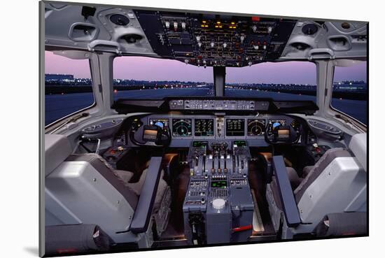 DC-10 McDonnell Douglas Cockpit-null-Mounted Art Print