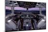 DC-10 McDonnell Douglas Cockpit-null-Mounted Art Print