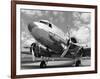 DC-3 in air field, Arizona-null-Framed Art Print