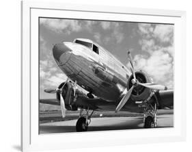 DC-3 in air field, Arizona-null-Framed Art Print