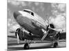 DC-3 in air field, Arizona-null-Mounted Art Print