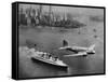 DC-3, SS Normandie, New York, 1938-Clyde Sunderland-Framed Stretched Canvas